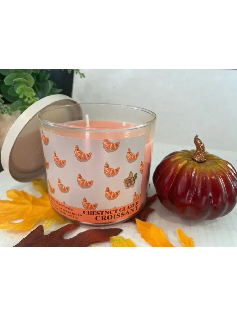 “Chestnut Glazed Croissant” Bath & Body Works New 3 Wick Candle
